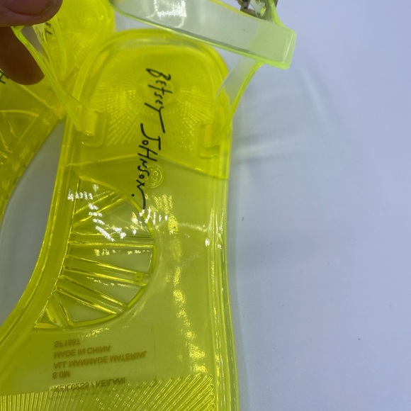 Betsey Johnson Clear Yellow Keilani Butterfly Sequins Jelly Sandals NWOT 8,9,10 - Picture 12 of 13